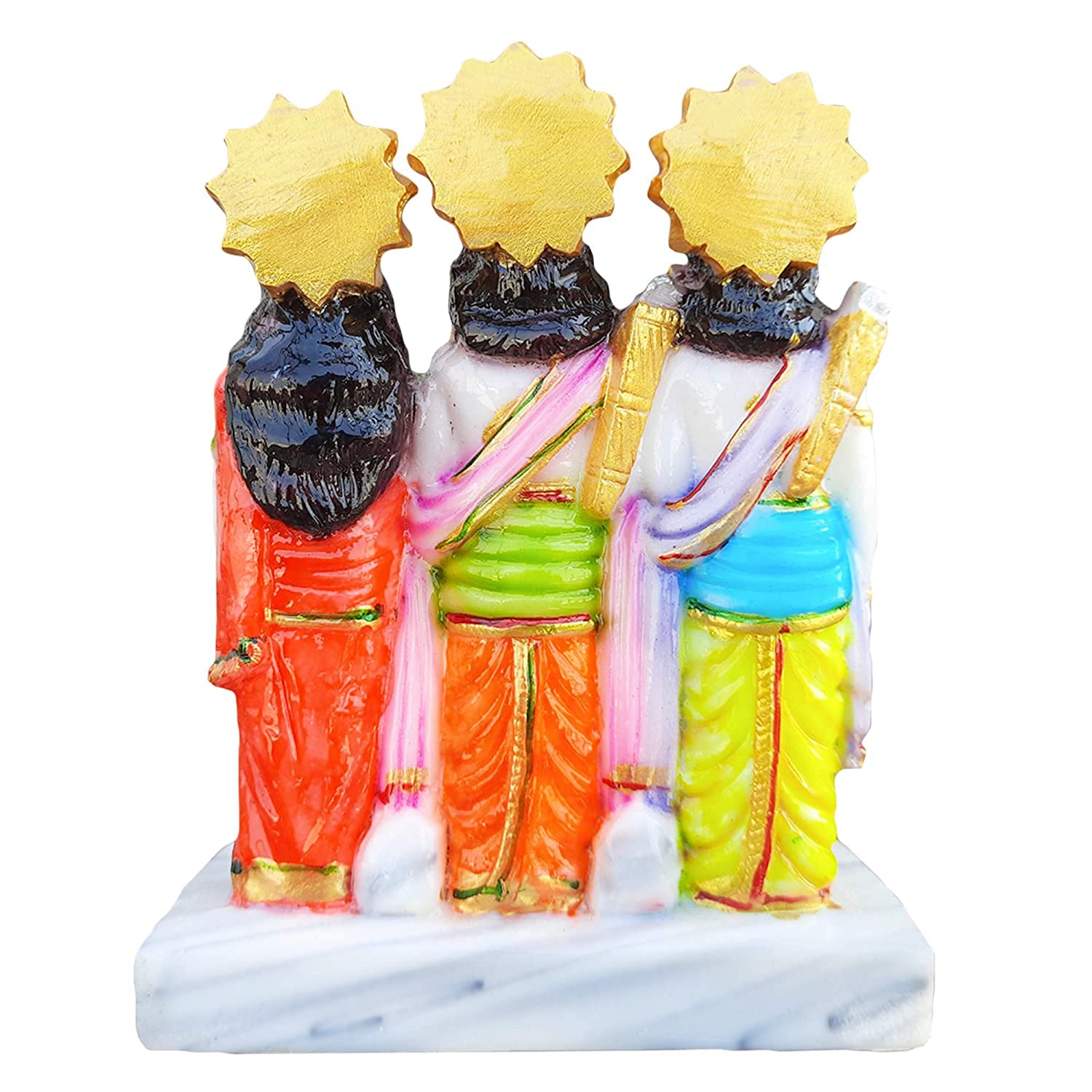 Lord Ram Darbar, Multi Colour, 8 Inches (Marble / Poly Raisin) - Image 3